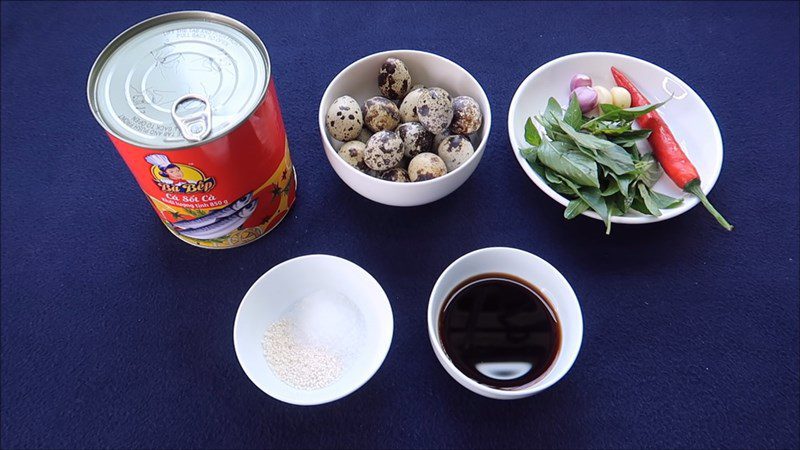 Ingredients for canned sardines braised with quail eggs