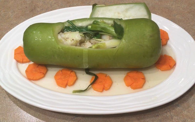 Basa fish fillet steamed with gourd