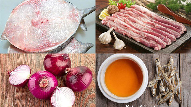 Ingredients for braised grouper with pepper