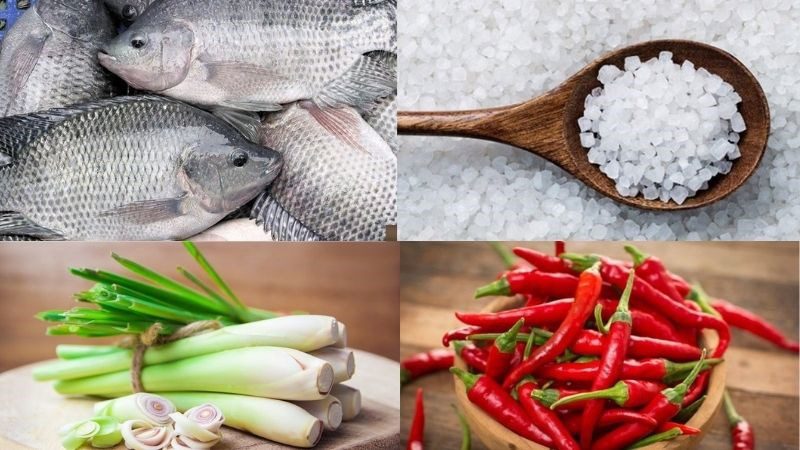 Ingredients for Fried Tilapia with Lemongrass and Chili