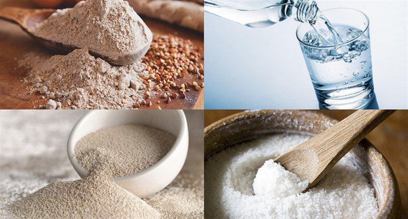 Ingredients for whole wheat bread using an air fryer