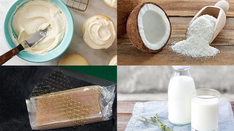 Ingredients for coconut milk cake