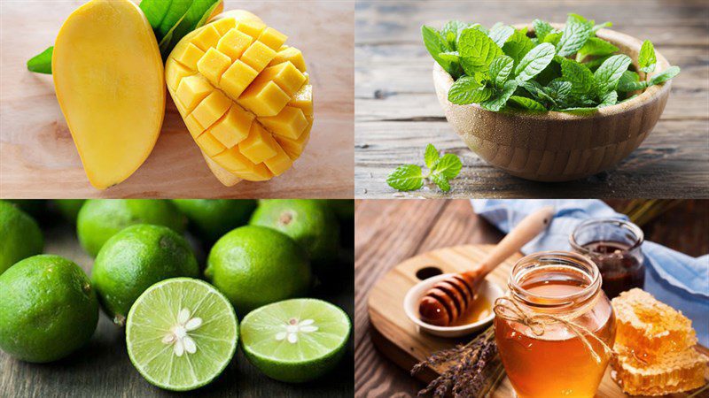 Ingredients for mango mojito