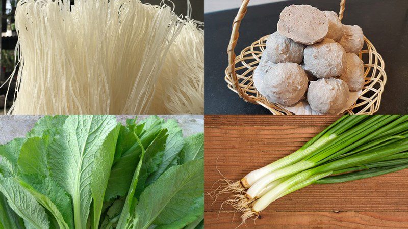 Ingredients for the dish 2 ways to make stir-fried noodles with vegetables