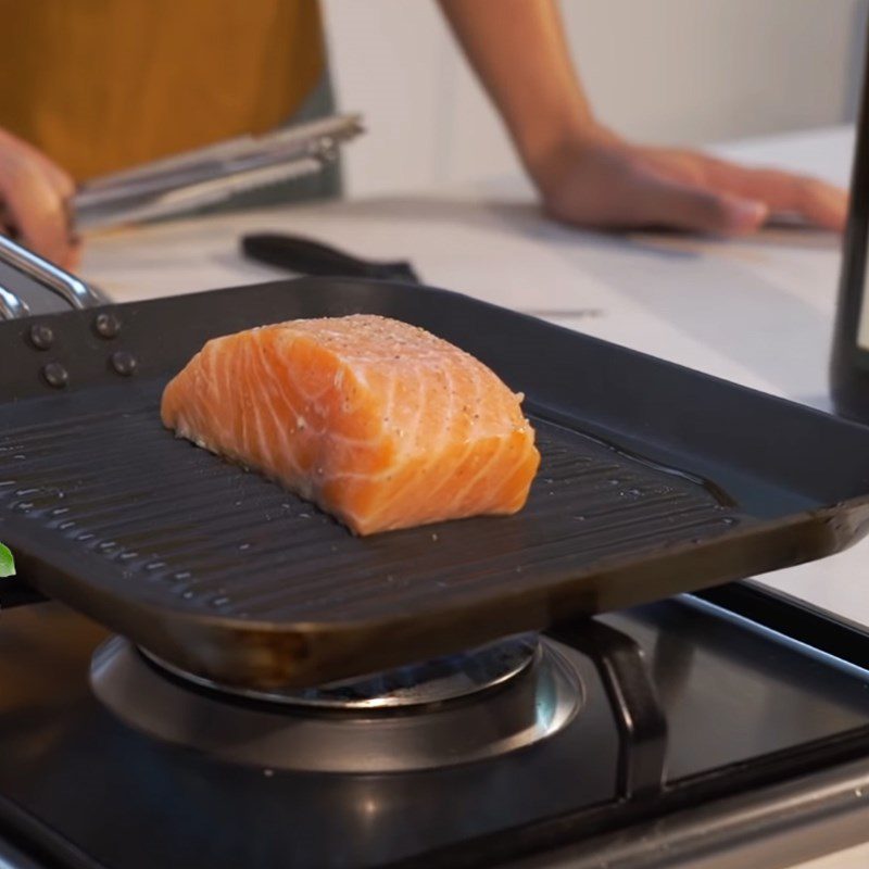 Step 2 Sear the salmon Grilled Salmon with Cream Sauce