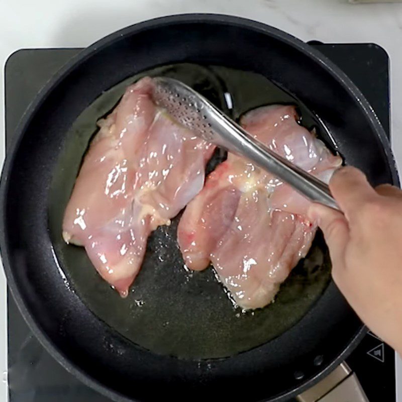 Step 2 Sear the chicken Olive chicken pasta