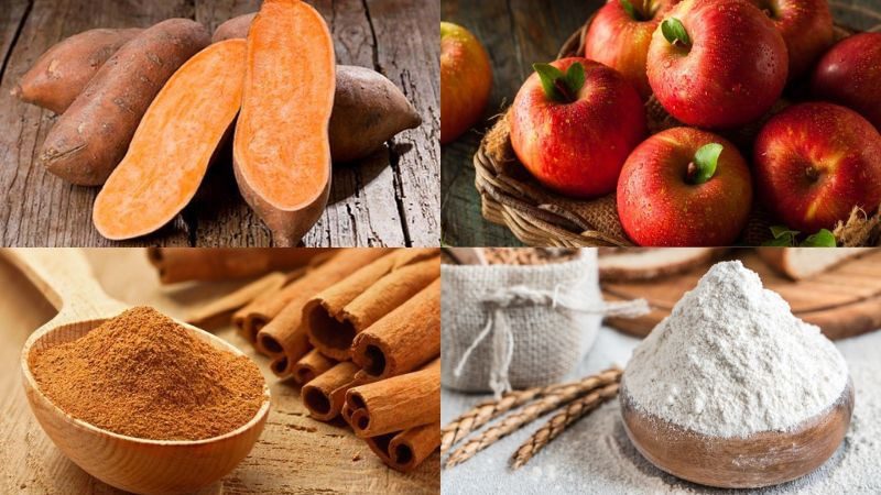 Ingredients for baked sweet potato in air fryer