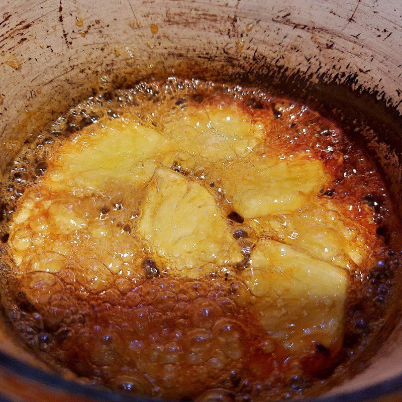 Step 2 Make pineapple caramel Pineapple Sponge Cake