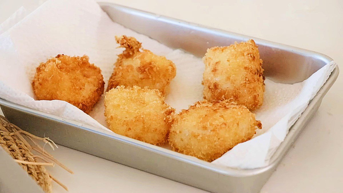 Fried fresh milk with potato flour