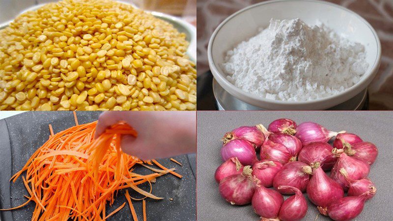 Ingredients for green bean cake