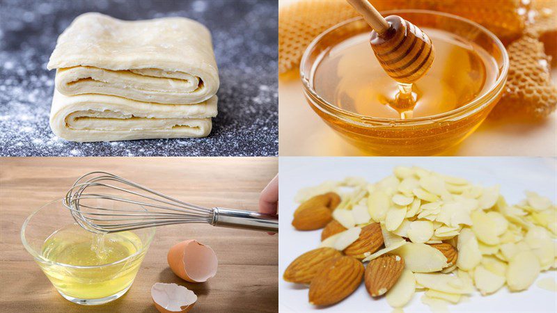 Ingredients for almond mille-feuille