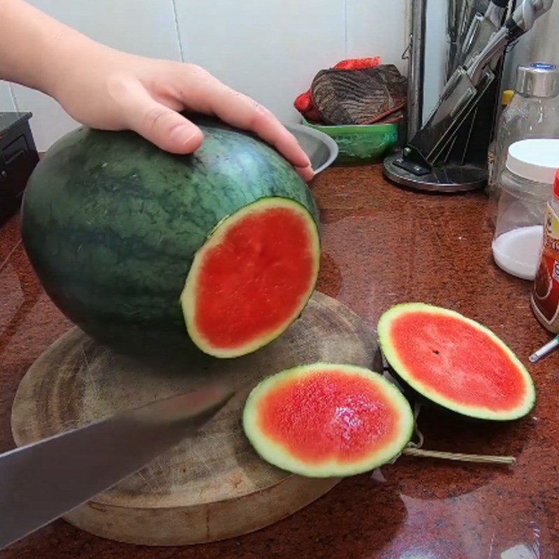 Step 1 Prepare the watermelon for Watermelon Syrup