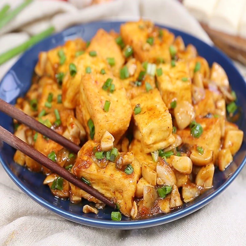 Step 5 Final Product Spicy Mushroom Sauce Tofu