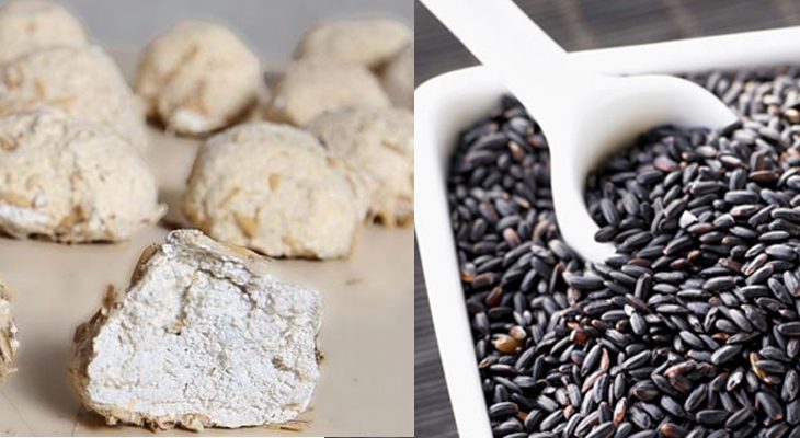 Ingredients for black sticky rice wine