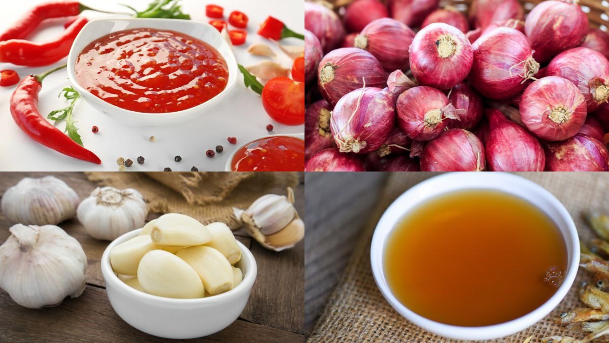 Ingredients for marinated fried pork