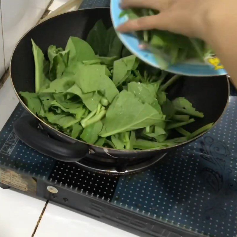 Step 5 Sautéed Greens Stir-fried Mustard Greens with Shrimp