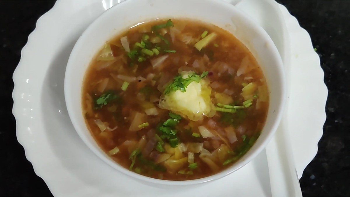 Canned cabbage and tomato soup