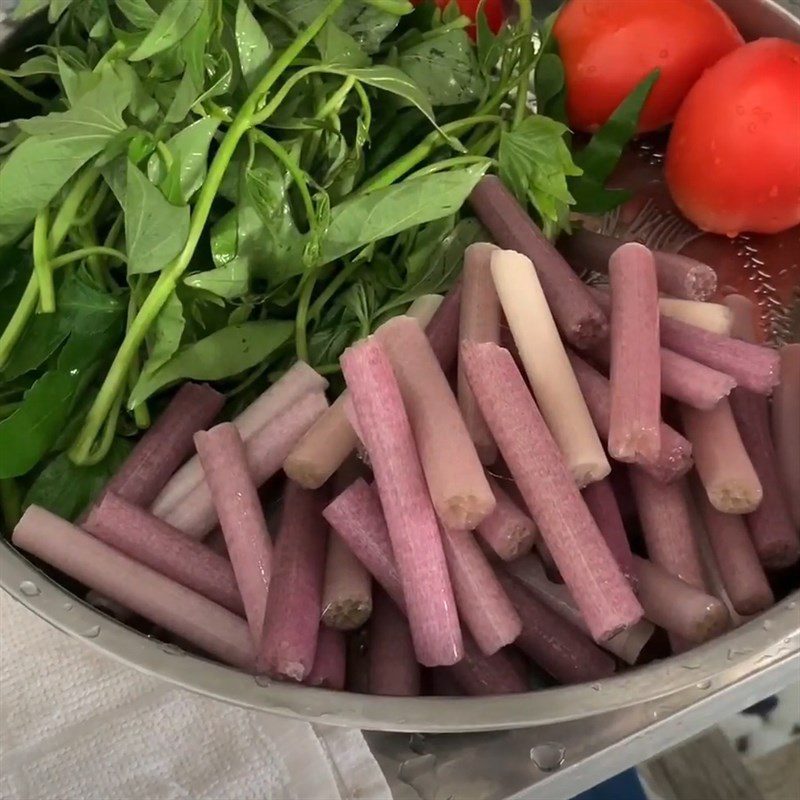 Step 2 Prepare the other ingredients Sour soup with water spinach