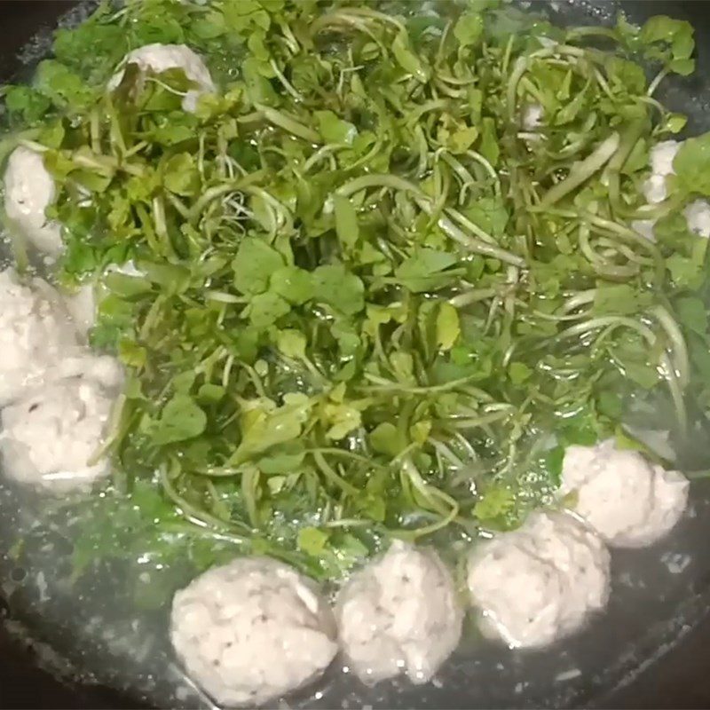 Step 3 Completion Watercress Soup with Meatballs