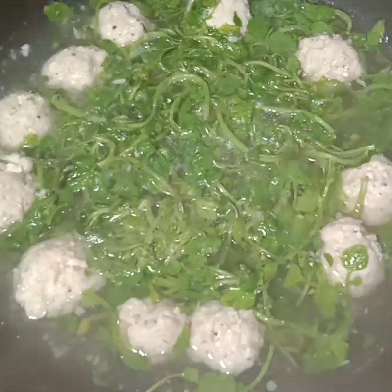 Step 3 Completion Watercress Soup with Meatballs