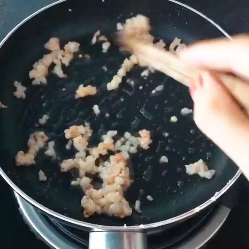 Step 2 Sauté shrimp Shrimp potato carrot porridge