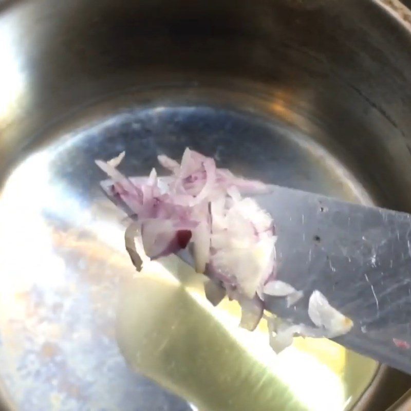 Step 2 Stir-fried meat Duck porridge with green squash