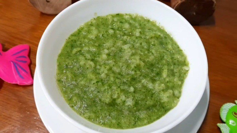 Eel porridge with bok choy