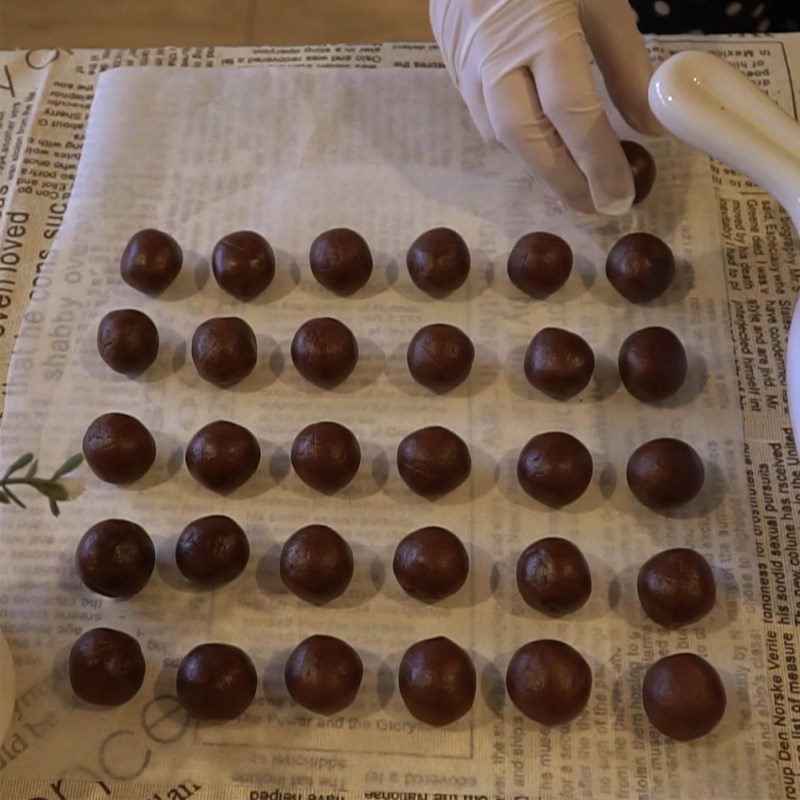 Step 4 Dividing the dough and shaping Coffee Bean Cookies