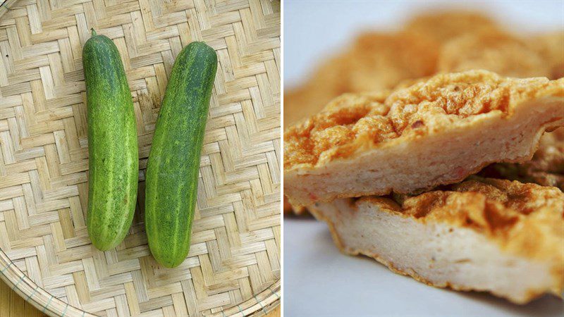 Ingredients for stir-fried cucumber dish