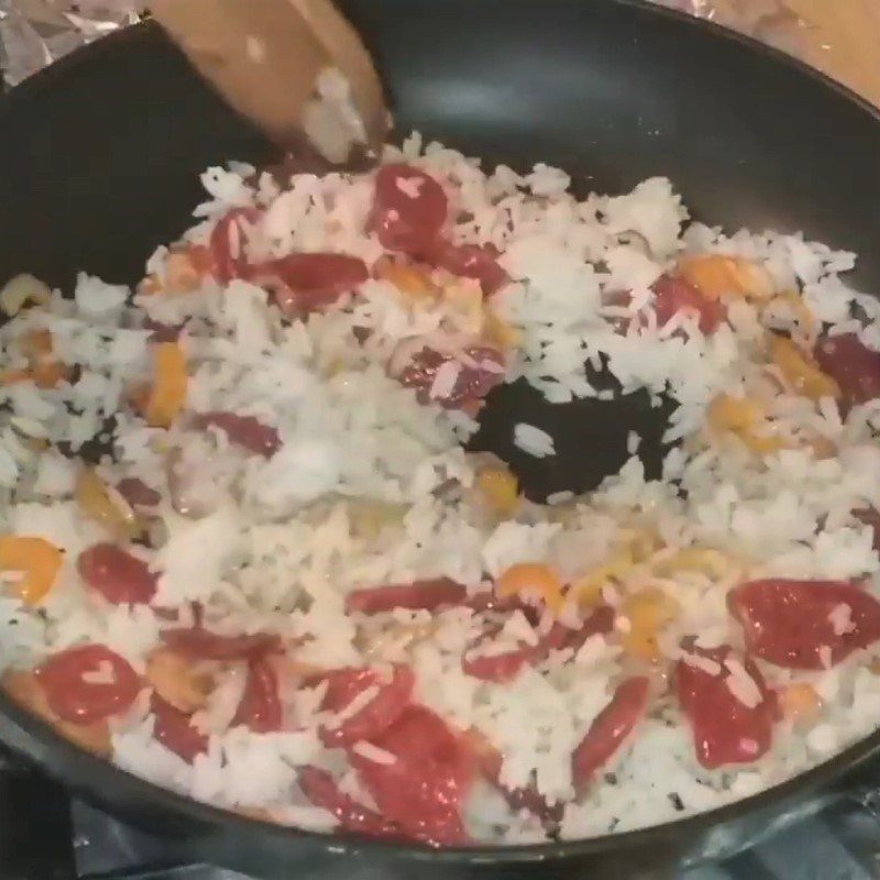 Step 3 Frying Rice Fried Rice with Dried Shrimp