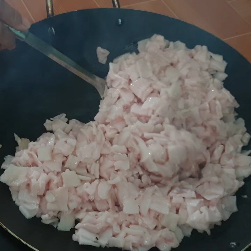 Step 2 Frying Pork Cracklings Cracklings with Sugar