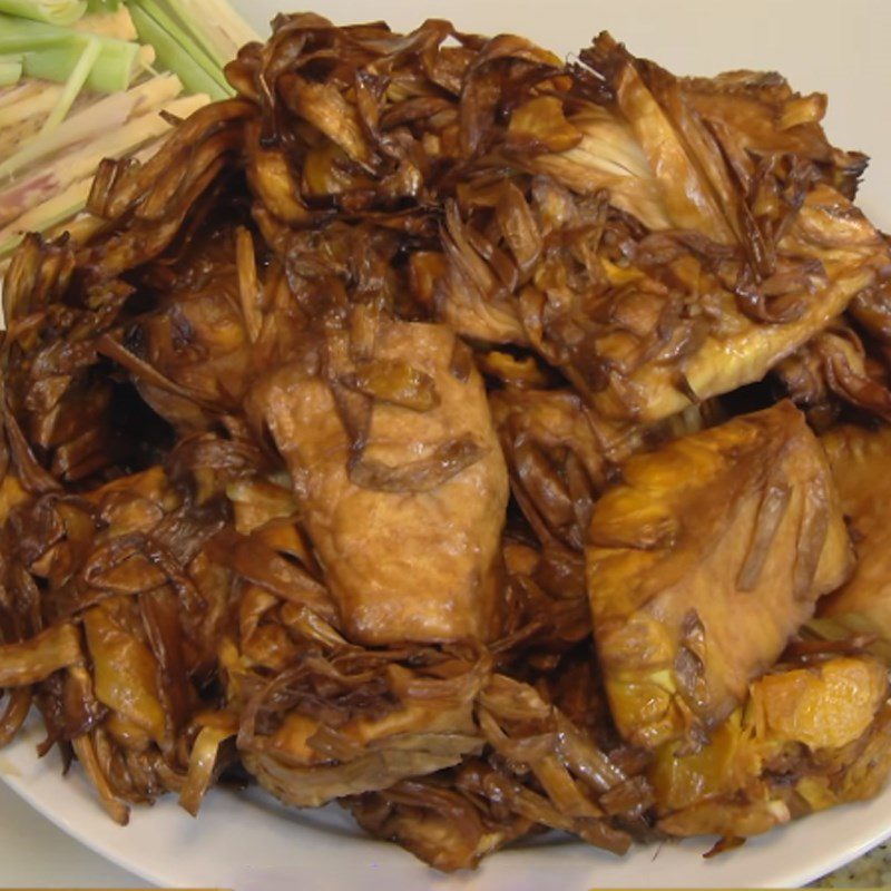 Step 3 Frying Jackfruit Fiber Jackfruit Fiber Braised with Lemongrass and Chili