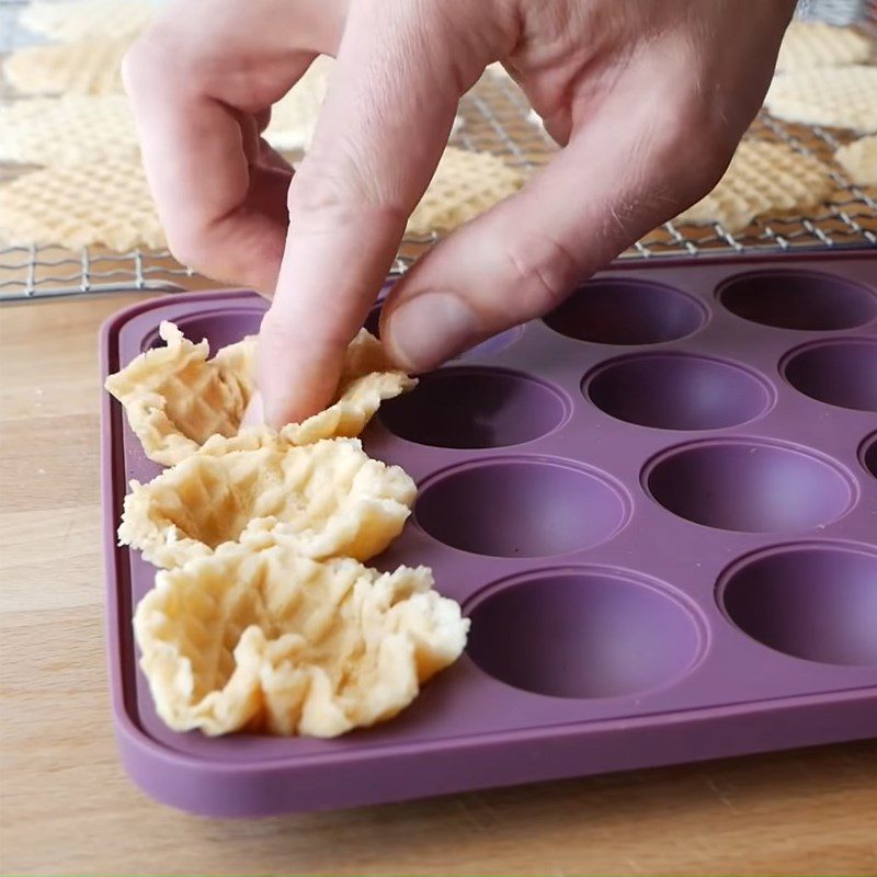 Step 1 Prepare round waffles Raffaello Cake with Waffle