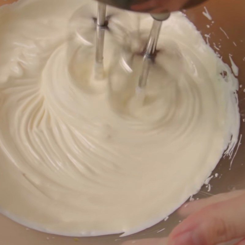 Step 4 Whipping the eggs for Shanghai Banana Cake