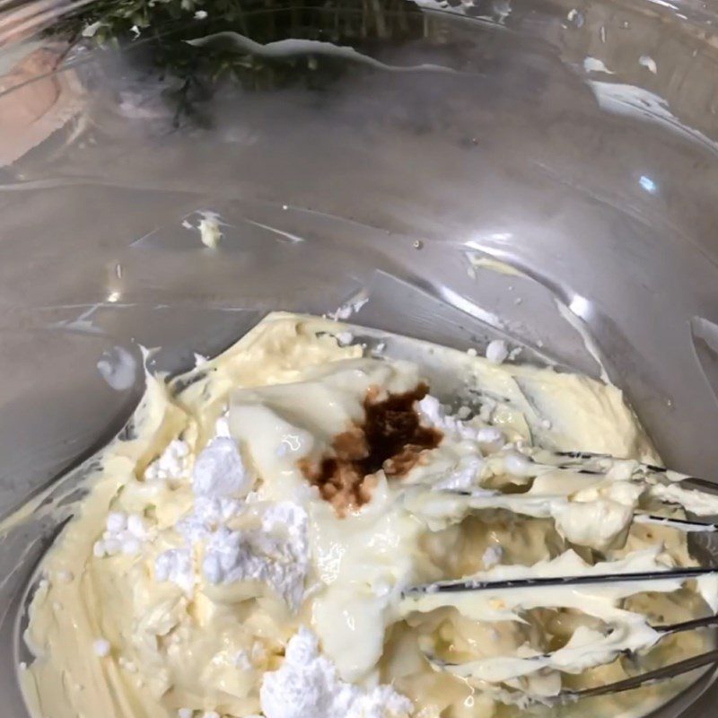 Step 2 Whip cream cheese for Lychee Cheesecake