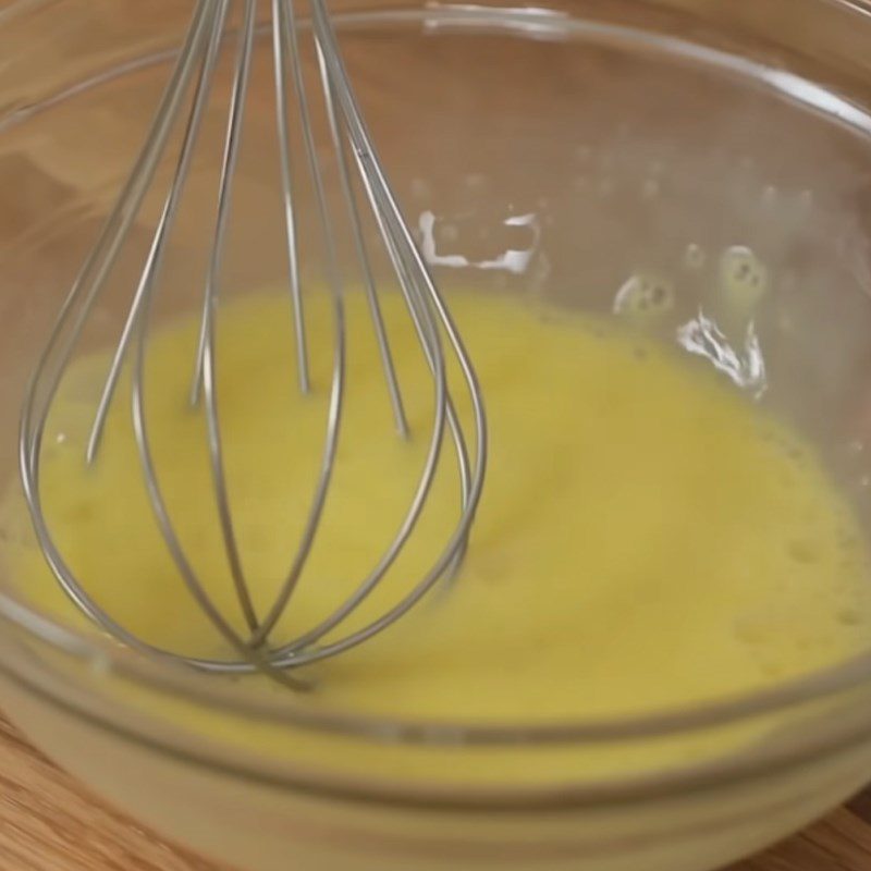 Step 2 Beat eggs and melt butter Green Tea Madeleine Shell Cakes