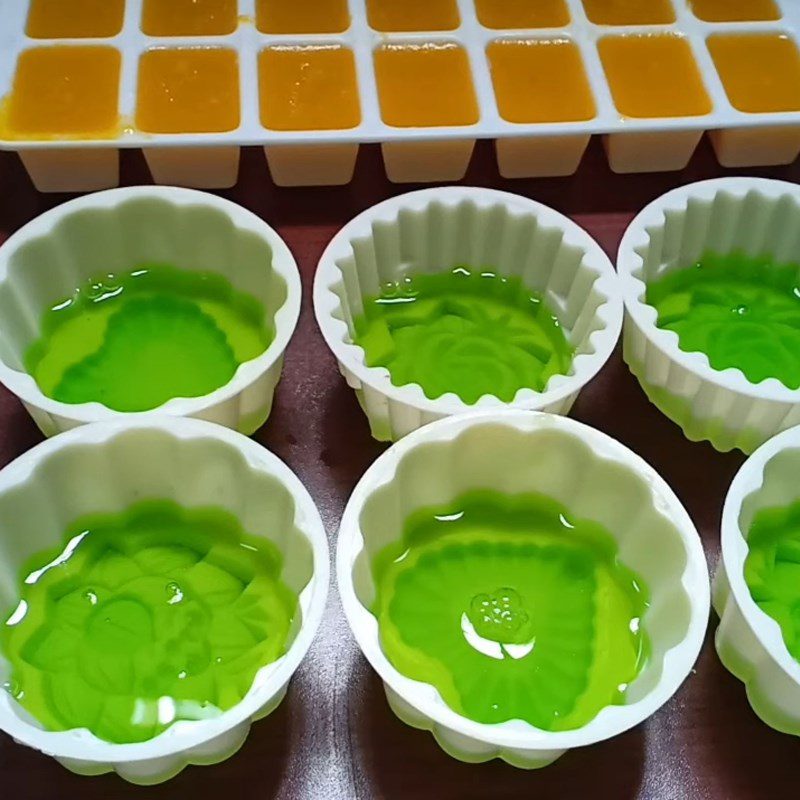 Step 6 Poured Molds Mooncake with Mango Jelly