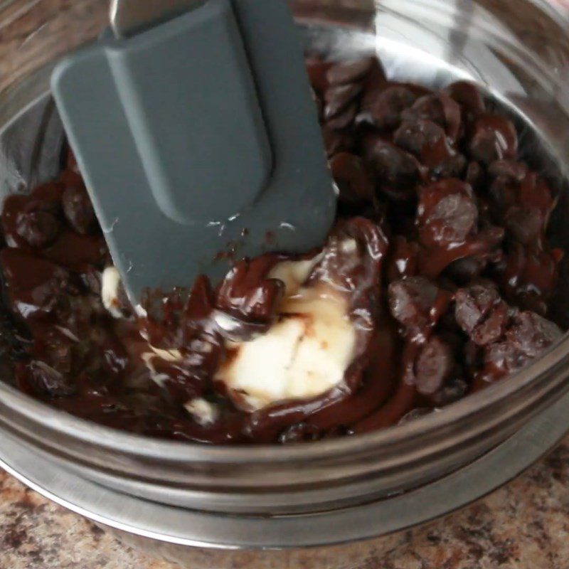 Step 1 Melt chocolate and butter Chocolate brownie cookies without flour