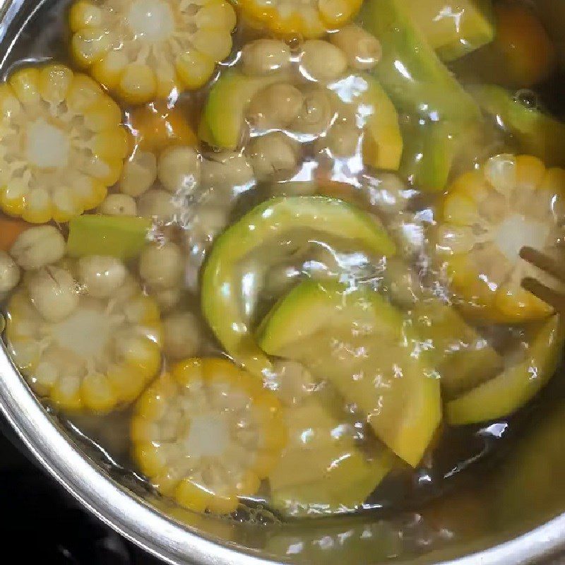 Step 2 Steaming vegetable dashi