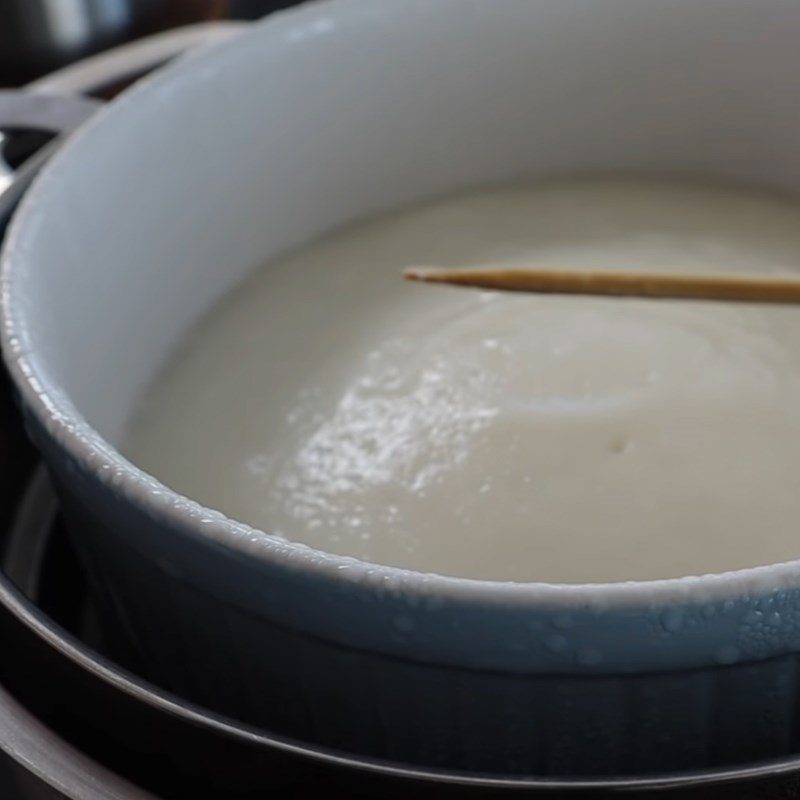 Step 2 Steaming the cake Fried Flour with Glutinous Rice Flour