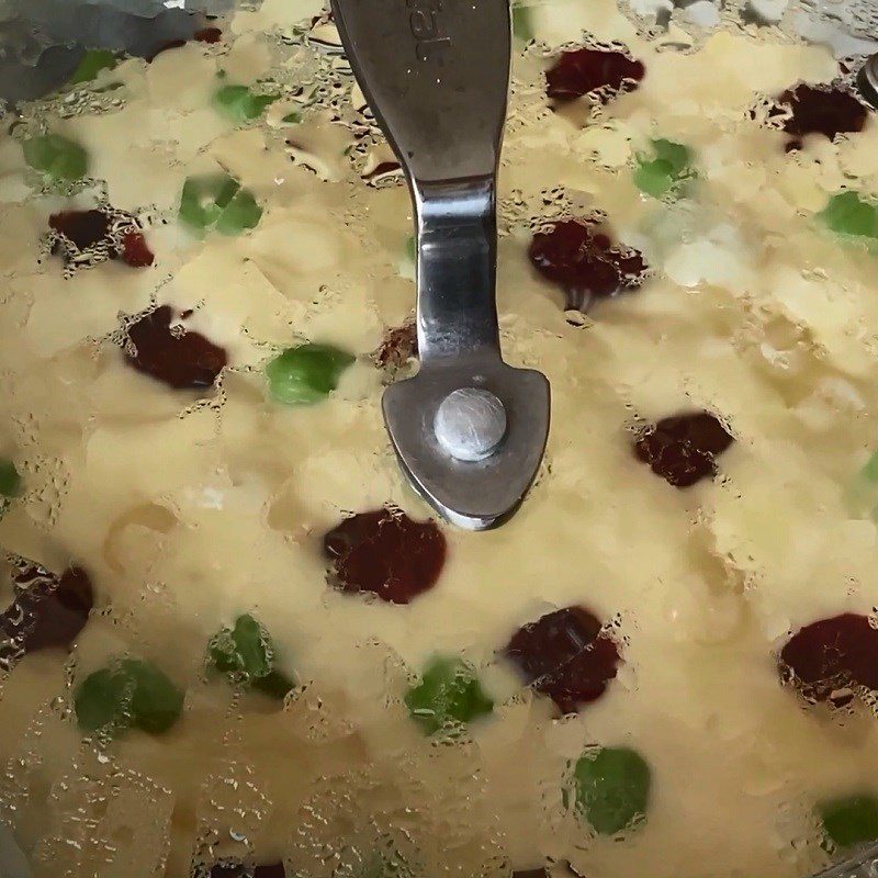 Step 4 Steaming rice wine cake batter