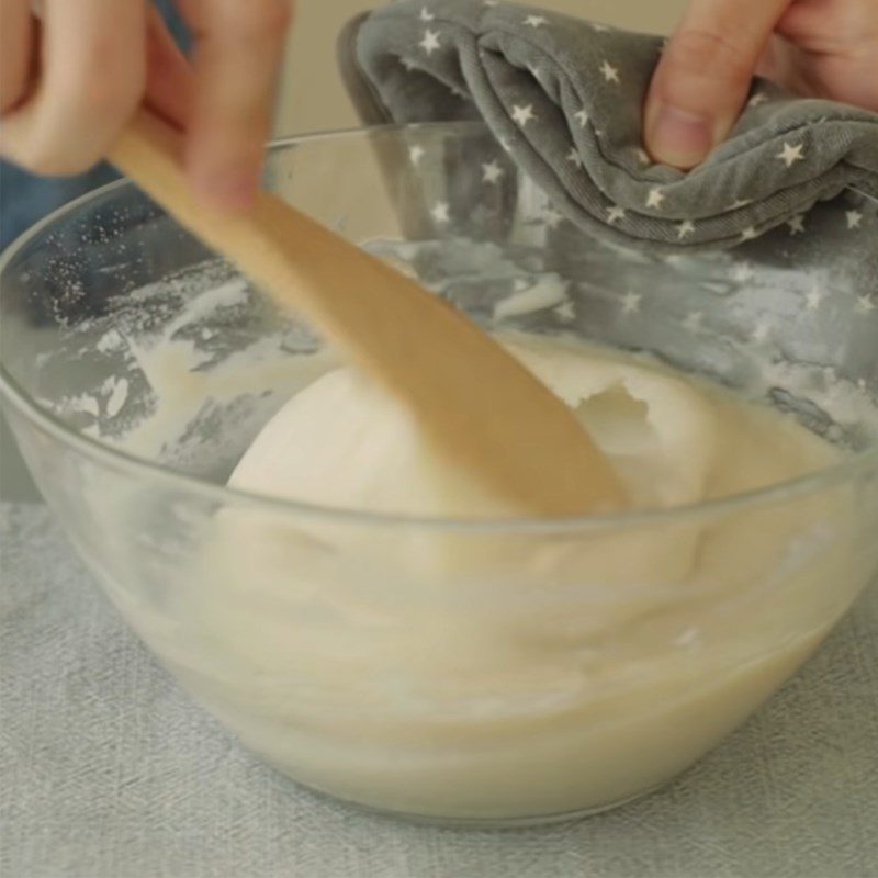 Step 3 Steaming the rice flour Chocolate rice cake