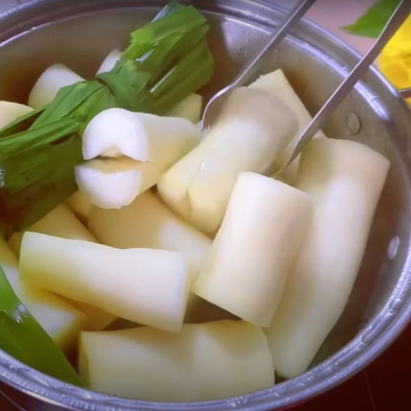 Step 2 Steam the Cassava for Steamed Cassava with Coconut Milk