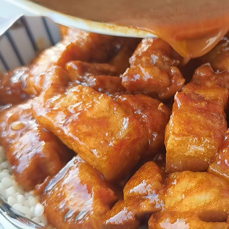 Step 5 Steam the pork sticky rice Sticky rice with pork