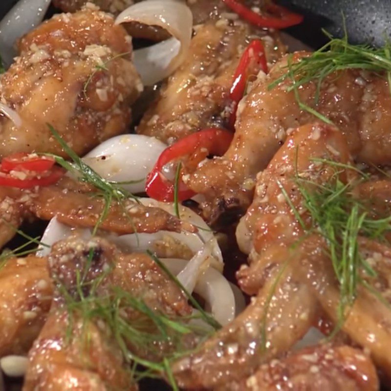 Step 5 Finished Fried Garlic Wings