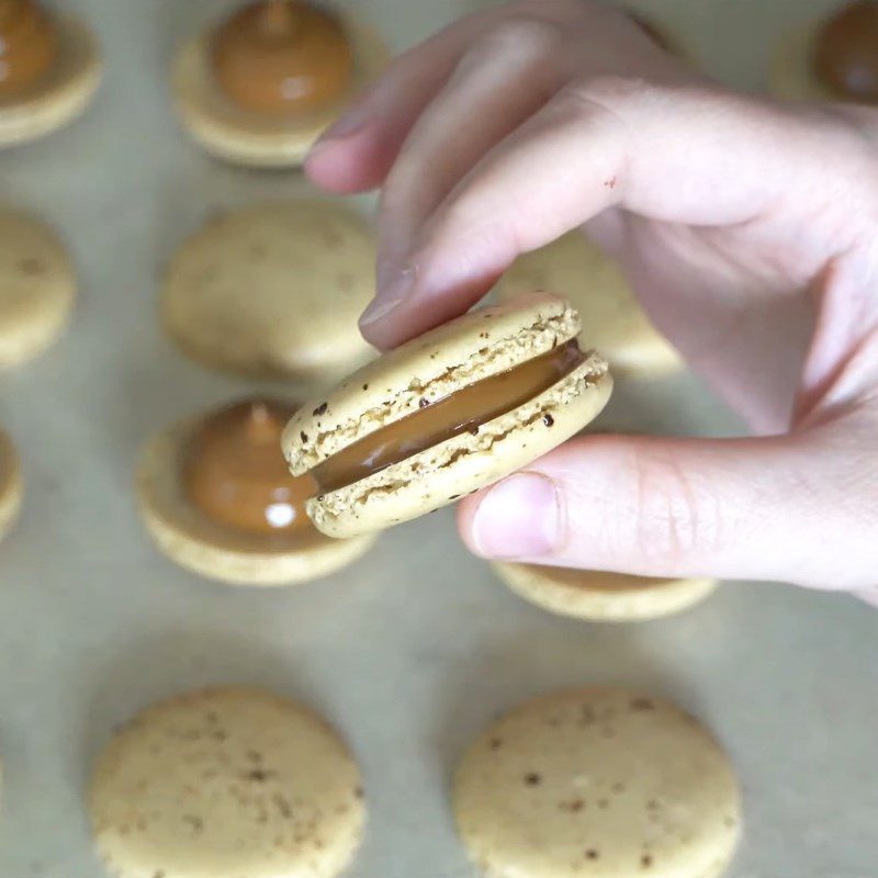 Step 5 Completion Coffee macaron with flour