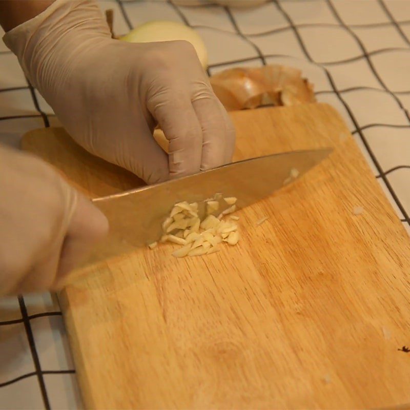 Step 3 Preparing other ingredients for brown rice spaghetti