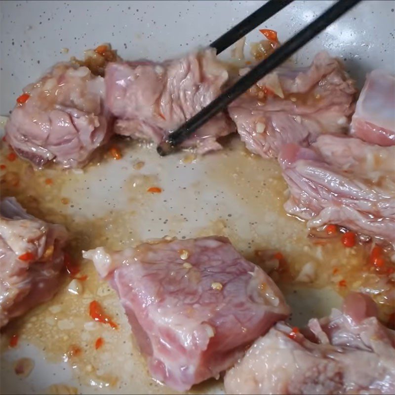 Step 3 Braised Ribs Ribs braised in coconut water