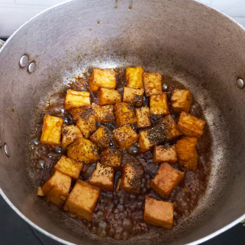 Step 2 Braised Tofu Braised Pepper Tofu