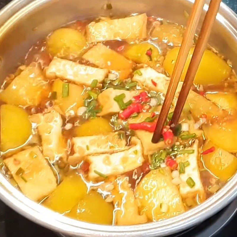 Step 3 Stewed Young Watermelon and Tofu Tofu Stewed with Young Watermelon